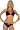 Black 'S' Ring Decoration Two Piece Halter Hot Beach Sexy Low Rise Bikini Swimsuit, Small