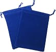 Chessex Dice: Velour Cloth Dice Bag Small (4 x 6) - BLUE - Holds Approximately 20-30 Dice