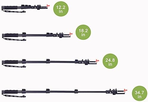 Ischulke® Telescopic Handheld Professional Monopod Camera Extender Pole with Tripod Mount for Gopro Hero 1 2 3 3+ Camera and Cell Phone