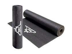 Black Mountain Products Yoga Mat Exercise Mat- Ultra Thick 1/4" Long 72", Sticky Grip, Cushioned Mat, and Eco Friendly.