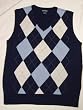 Argyle Sweater Vest - Navy : Medium