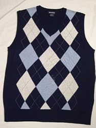 Argyle Sweater Vest - Navy : Medium