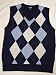 Argyle Sweater Vest - Navy : Medium