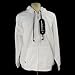 Hoodie Buddie Built-In MP3 Headphone Buds Zip Up White Sweatshirt Jacket