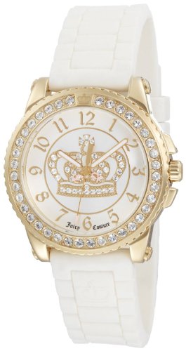 Juicy Couture Womens 1900705 Pedigree White Jelly Strap Watch Juicy Couture Womens 1900705 Pedigree White Jelly Strap Watch