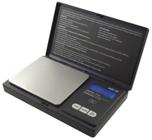American Weigh Signature Series Black AWS-100 Digital Pocket Scale, 100 by 0.01 G