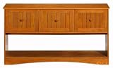 Madison File Console 3-drawer Honey Oak