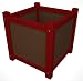 16" Recycled Tuscan Veranda Outdoor Garden Flower Planter - Amber & Candy Red