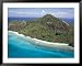 Aerial, Ile Therese, Northwest Coast, Island of Mahe, Seychelles, Indian Ocean, Africa Framed Art Poster Print by Bruno Barbier, 49x39