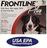 FRONTLINE PLUS for Dogs Flea & Tick 89-132 lbs Red 3 Month