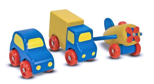 Melissa & Doug Deluxe Wooden First Vehicles Set