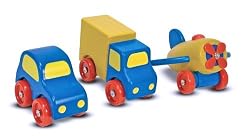 Melissa & Doug Deluxe Wooden First Vehicles Set