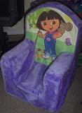 Dora the Explorer Purple Fuzzy High Back Chair