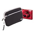 DURAGADGET Black Water Resistant Neoprene Camera Case For Canon IXUS 220HS, 115, PowerShot A3300