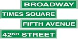NYC Street Sign Cutouts NYC Street Sign Cutouts