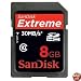 SanDisk 8GB Extreme SDHC Class 10 High Performance Memory Card (SDSDX3-008G-P31)