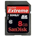 SanDisk 8GB Extreme III - SDHC Class 10 High Performance memory card (SDSDX3-008G-P31, Retail Packaging) - NEW 30MB/s edition