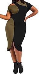 Plus Size Polyester/Spandex Midi Dress 