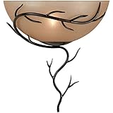 Kenroy Home 90901BRZ Twigs 100-Watt Metal Wall Sconce with Glass Shade, Bronze