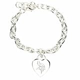 NFL Minnesota Vikings Heart-Charm Bracelet