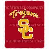 Southern California Trojans Fleece NCAA Blanket (031 Series) by Northwest (50x60)
