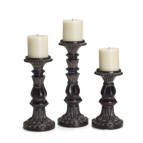 Best Cheap Elements Candlestands, Antique Black, Set of 3