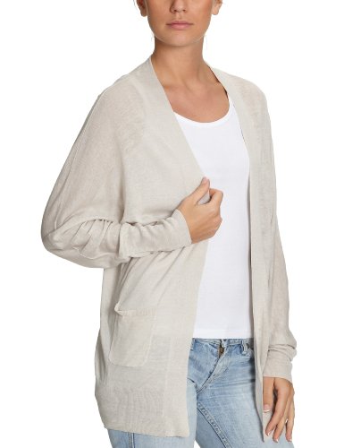 Fine Collection Damen Strickjacke  E112I / Cardigan, Gr. 34/36 (XS/S), Elfenbein (Cream) Preisvergleich