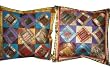 Pair of Decorative Vintage Silk Sari Toss Pillow Shams Cushion Covers