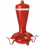 Opus Durable, Tempered 10 oz. Hour Glass Hummingbird Feeder, Clean and Easy Filling