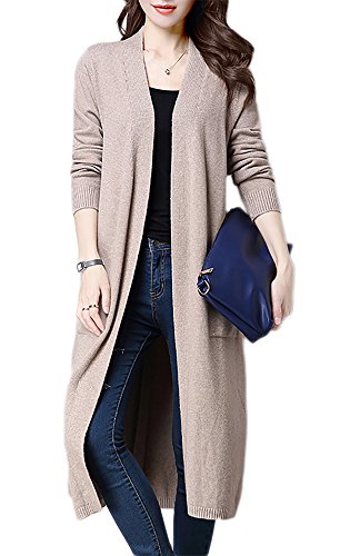 Notting hill 秋冬 大人 レディース カーディガン ニット ロング丈 スリット アウター カジュアル シンプル かわいい きれいめ 美人 エレガント クール OL スタイル ゆったり ベージュ グレー レッド サイズ M〜XL SSK-0287