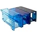 Heathrow Scientific HD20615M Blue Cargo Manual Pipette Rack, 95mm Width x 301mm Height x 127.5mm Depth (Pack of 3)