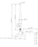 5 dBi WiFi Extended Magnetic Antenna Omni-directional for WLAN 2.4GHz