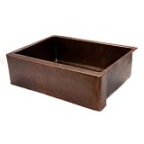 30 Copper Hammered Kitchen Apron Single Basin Sink