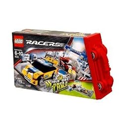 Lego Racers set 8124 Ice Rally fold out race track and cars with carry case/box