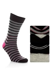 4 Pairs of Autograph Assorted Ribbed Socks [T10-9730-S]
