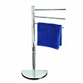 Axxentia Bad 282161 Handtuchst�nder Lianos, verchromt, mit 3 Armen und schwerer, halbrunder Bodenplatte, 86 cm hoch