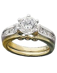 Ann Harrington Jewelry 14k 2-tone 1/2 Ct Tw Diamond Ring Enhancer