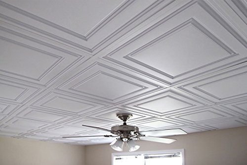 10 Pc Ceilumea Stratford White Feather Light 2x2 Lay In Ceiling