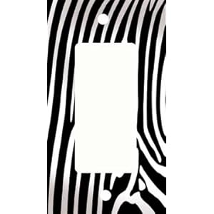 Zebra Print Skin Decorative GFI Rocker Light Switch Cover