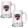 Dallas Fc Dallas - 2pc 15oz Glass Tankard Set - Primary Team Logo