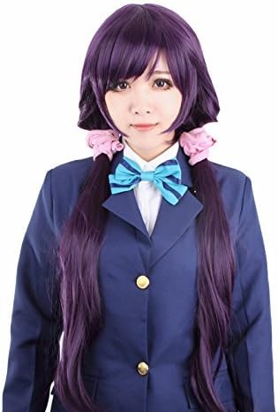 Anime Love Live LoveLive! Tojo Nozomi Cosplay Wig Purple Black Long Straight Wigs Women Party Costume Hair 100CM