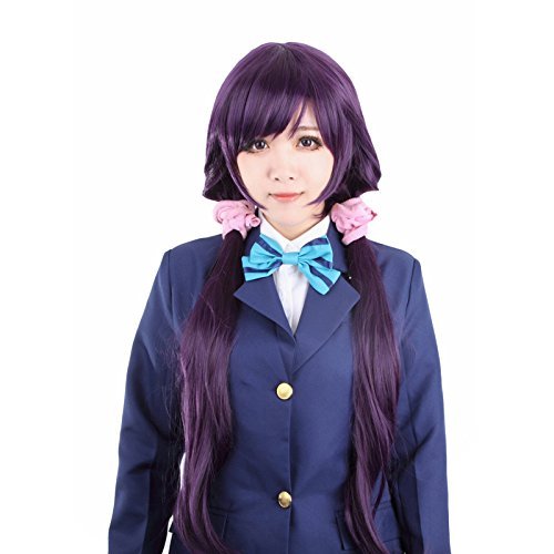 Anime Love Live LoveLive! Tojo Nozomi Cosplay Wig Purple Black Long Straight Wigs Women Party Costume Hair 100CM