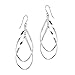 Sterling Silver Double Elongated Oval Twist French title=