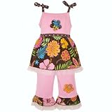 Children Girl 6 Boutique Tropical Floral Capri Outfit