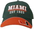 Men's Miami Hurricanes "Miami Est. 1925" forest green adjustable cap.