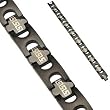 Stainless Steel Black IP Tribal Link Logo Bracelet - Length 8.66' (220mm) - Width 15mm