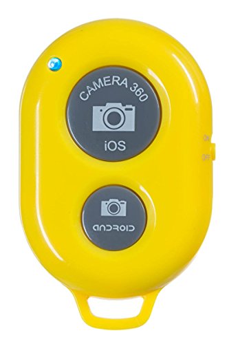 Bluetooth Wireless Remote Control Camera Shutter Release Self Timer for IOS Android Smartphone Tablet Iphone 5 5s 5c 4s 4, Ipad 5 4 3 Ipad Air Mini, Sony Xperia, HTC New One and X, Samsung Galaxy S3 S4 S5 Note 1 2 3 Galaxay Tab 2 Note8 10.1, Google Nexus 4 5 7 & all Bluetooth Compatible Products (Yellow)