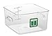 Rubbermaid Commercial Products 1980322 Square Plastic Food Storage Container, Green Label, 4 quart, Clear