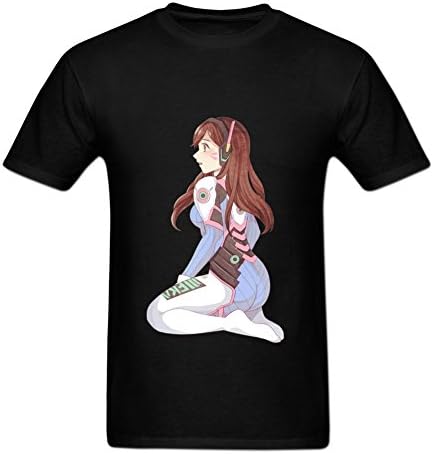 Lively Ball Adult Men's D Va Print Tee Shirt Black XXL Black