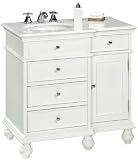Hampton Bay 36w 4 drawer Sink Cabinet, 36W, WHITE